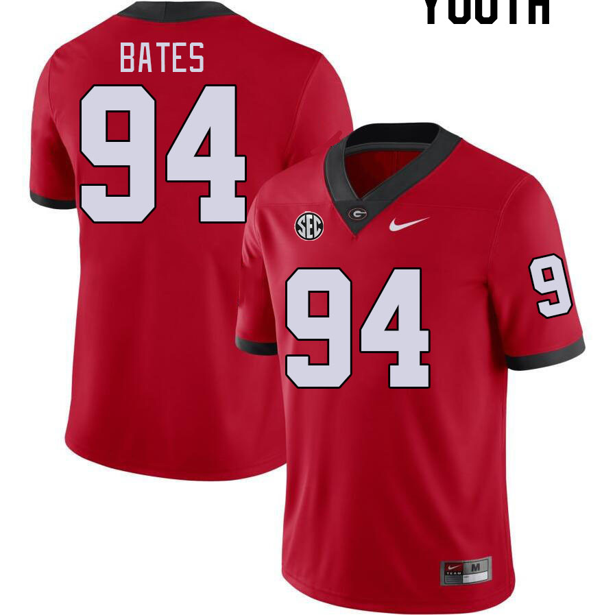 Youth #94 Henry Bates Georgia Bulldogs College Football Jerseys Stitched-Red